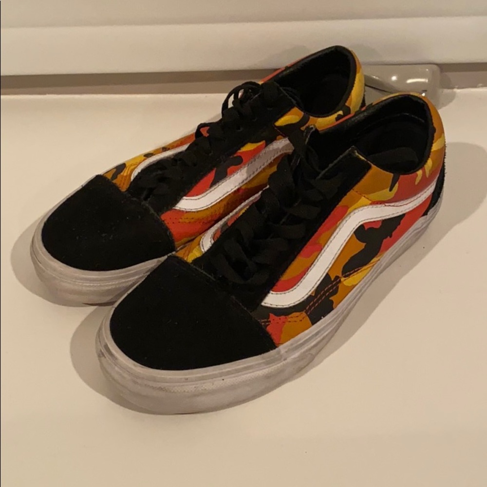 Orange Camouflage Vans